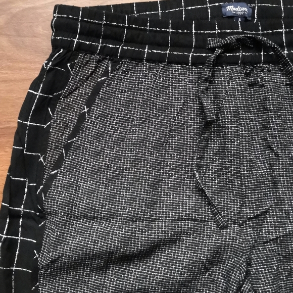 Madewell Windowpane Contrast Print Joggers - Picture 2 of 4